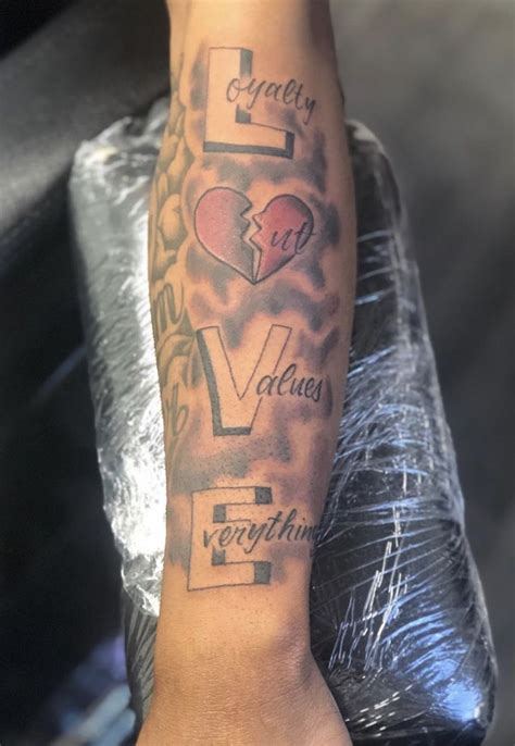 tattoos about loyalty|loyalty over values everything tattoo.